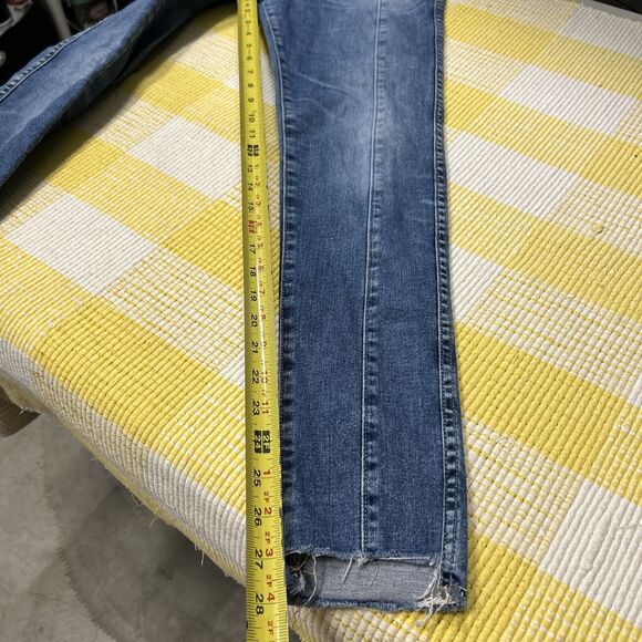 AG Jeans Farrah Ankle - High Rise Skinny Patch Blue Size 29 - Picture 11 of 13